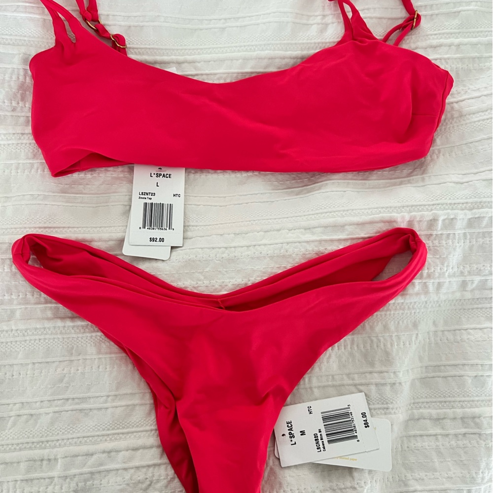 Brand new w tags L SPACE BIKINI SET. Cabana bottom& zinnia top.  L top/M bottkm